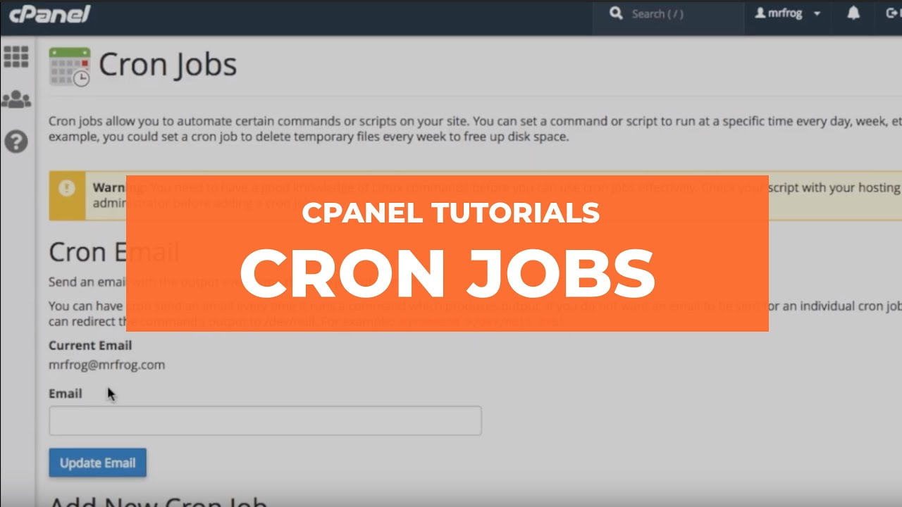 How To Configure a Cron Job | cPanel Blog - The NOKIA Blog