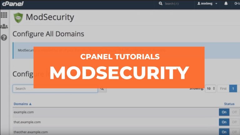 How to Install and Configure ModSecurity in cPanel | cPanel Blog