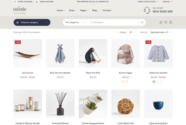 Mintie - Arts & Crafts Store Shopify Theme