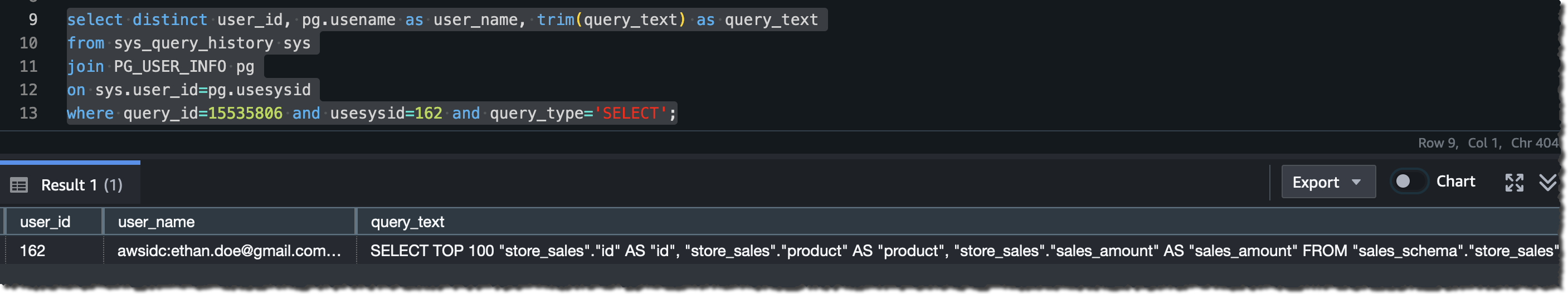 Trusted Identity Propagation - audit in Redshift