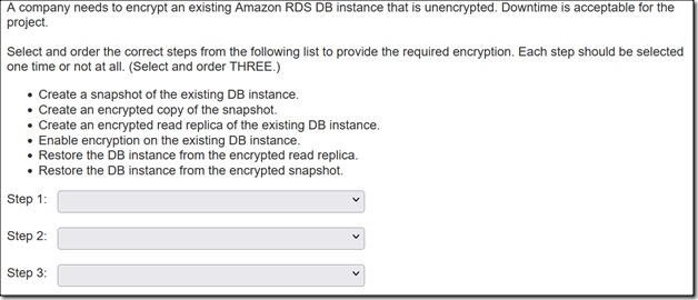 New ordering question type in AWS Certifications