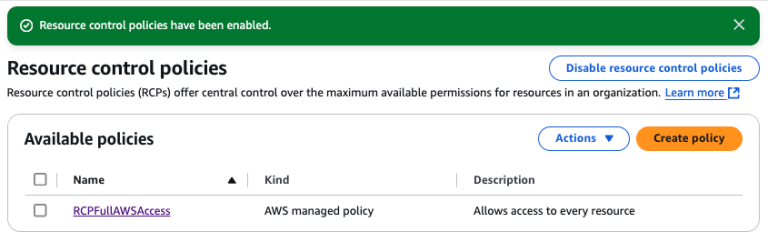 Introducing resource control policies (RCPs), a new type of authorization policy in AWS Organizations