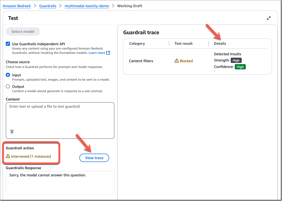 Amazon Bedrock Guardrails Multimodal Support
