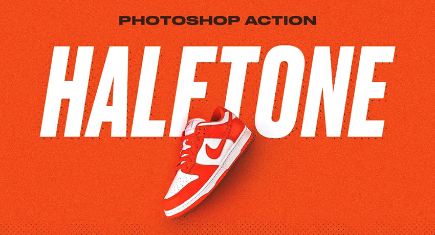 Simple Halftone  free photoshop actions