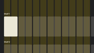 12-column TV layout grid with two horizontal content shelves. Each shelf contains rectangular tiles, each spanning 2 columns. The tiles are aligned to the grid, and the last tile in each row extends beyond the visible screen area.