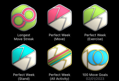 Apple watch achievement badges awards