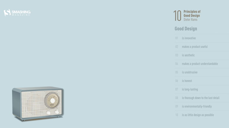 Principles of Good Design- Dieter Rams