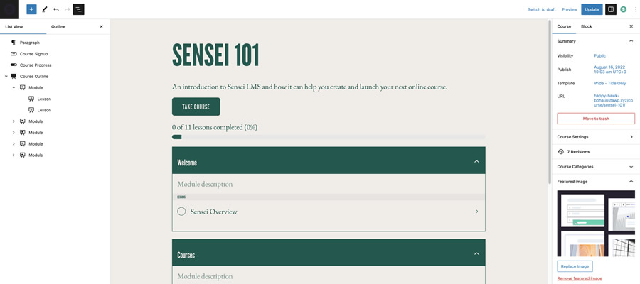 Sensei WordPress plugin