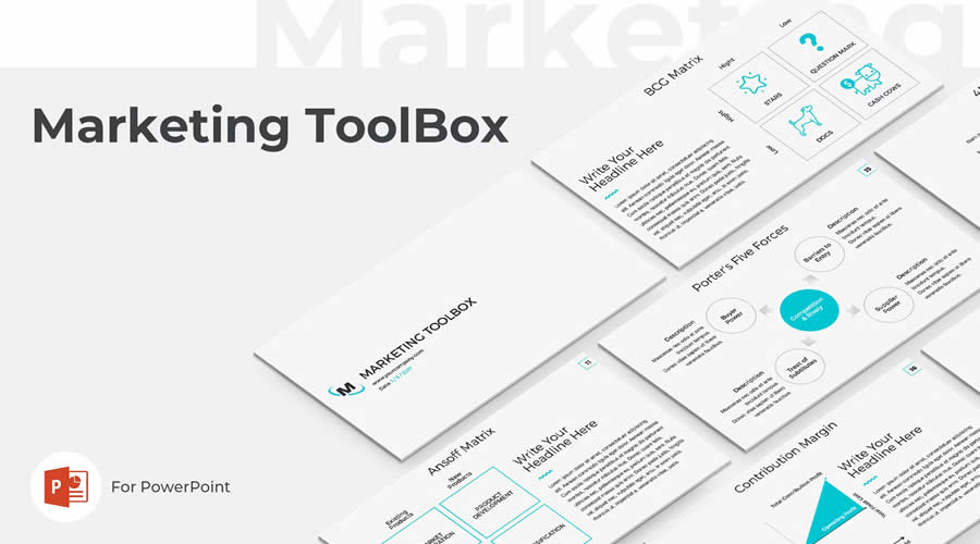Marketing Toolbox PowerPoint business presentation template