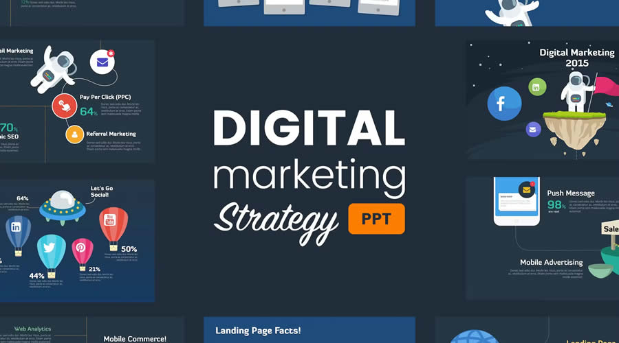 Digital Marketing Strategy PowerPoint business presentation template
