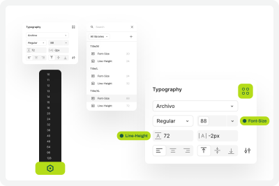 Applying variables to the text styles