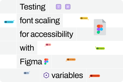 Visualization for the Figma file on testing font scaling