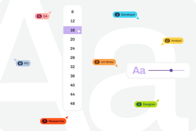 Visualization on font sizes