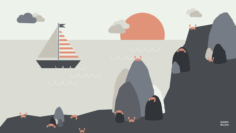Sunset With Crabs