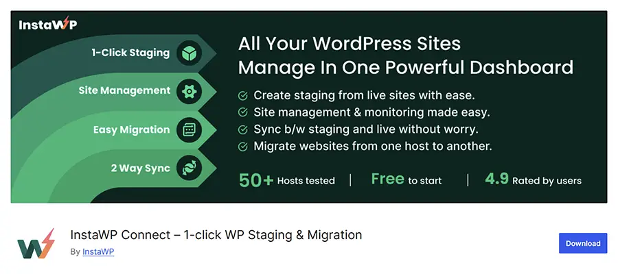InstaWP Connect WordPress plugin