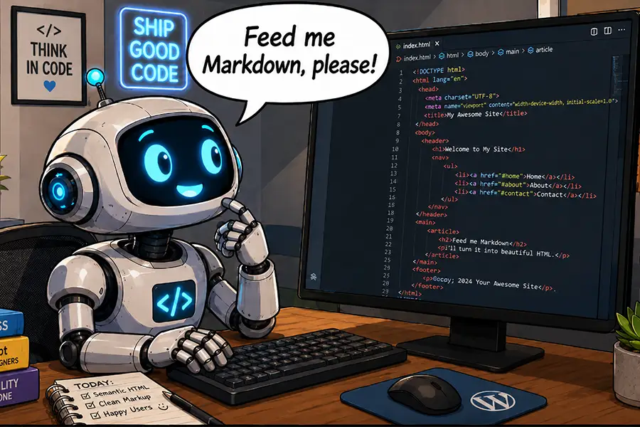 AI tools often prefer to read markdown instead of HTML.