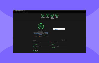 Performance test scores showing Kirki’s website speed and responsiveness.