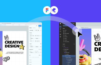 Screencast showing Figma design being imported into Kirki builder.