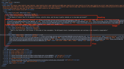 Screenshot of Kirki’s clean semantic HTML code structure.